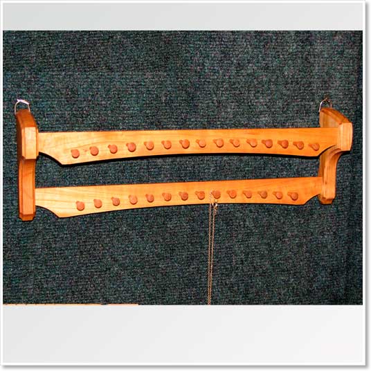 2 Bar Wallmount Necklace Holder